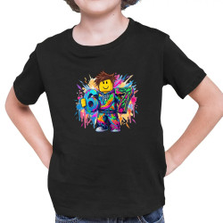 Farebný six seven - 67 - pre fanúšikov hry Roblox - detské tričko s potlačou