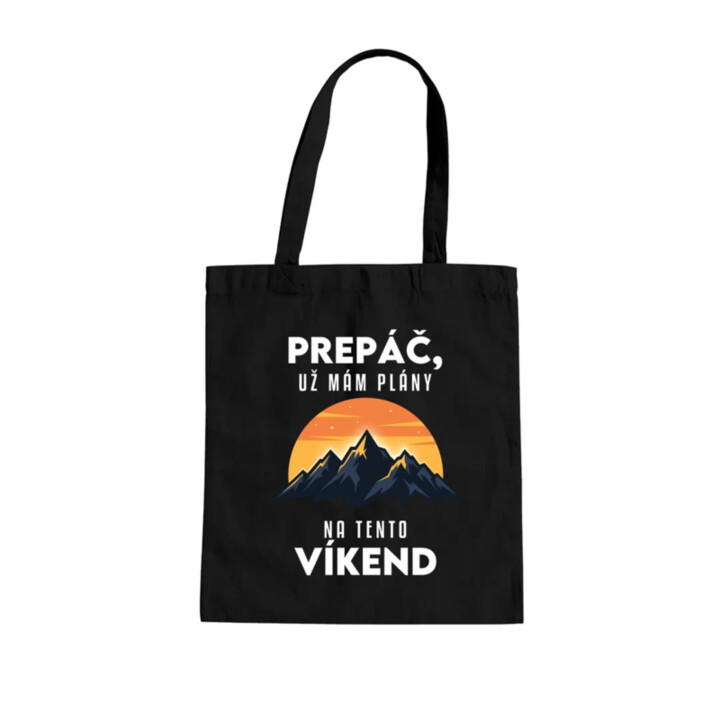 Prepáč, už mám plány na tento víkend - hory - taška s potlačou