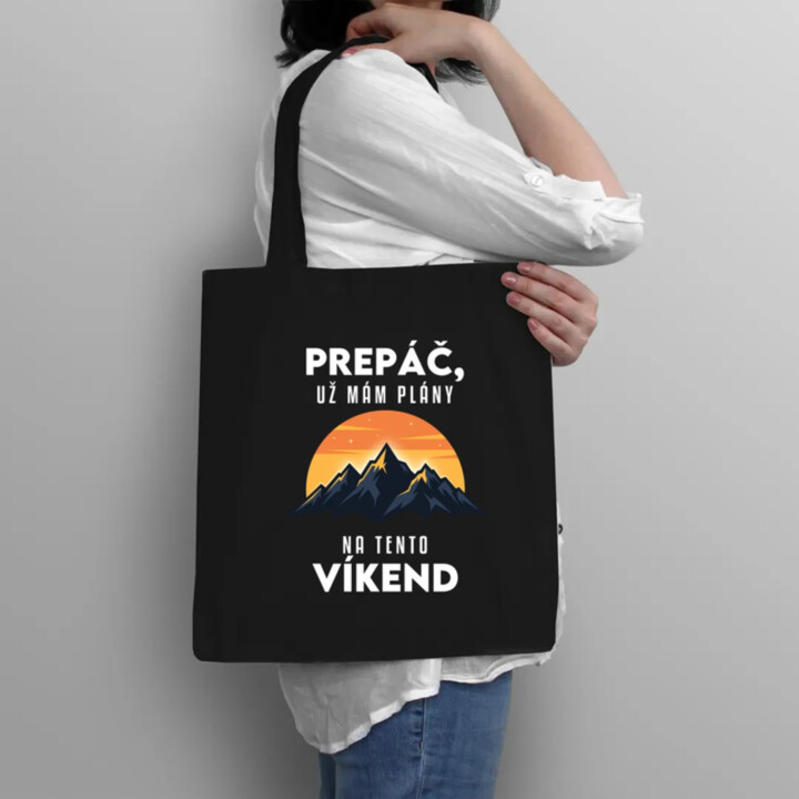 Prepáč, už mám plány na tento víkend - hory - taška s potlačou