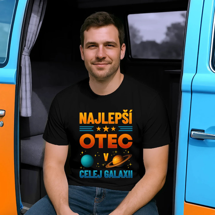 Najlepší otec v celej galaxii - pánske tričko s potlačou