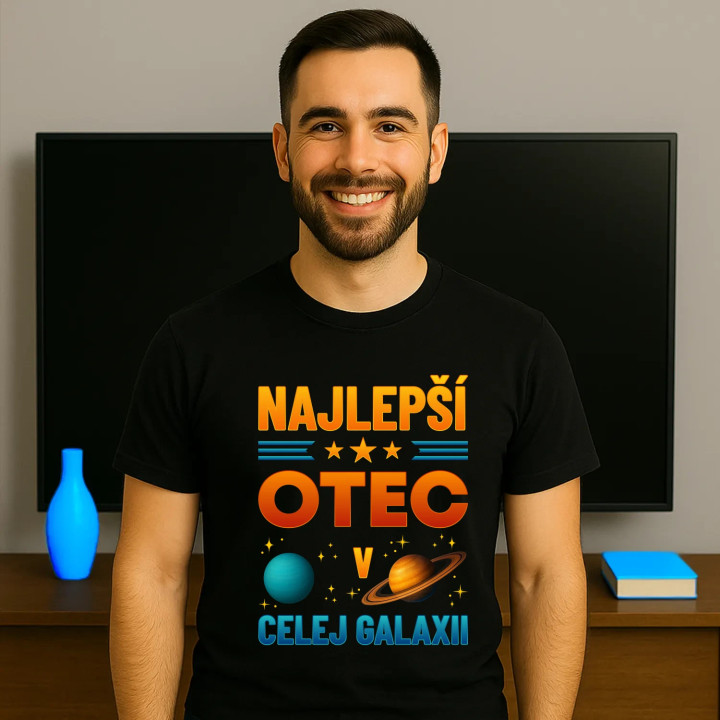 Najlepší otec v celej galaxii - pánske tričko s potlačou