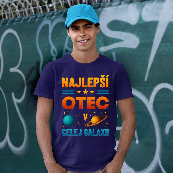 Najlepší otec v celej galaxii - pánske tričko s potlačou