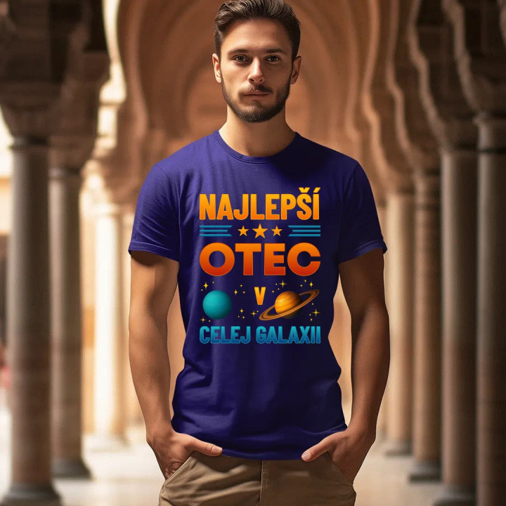 Najlepší otec v celej galaxii - pánske tričko s potlačou