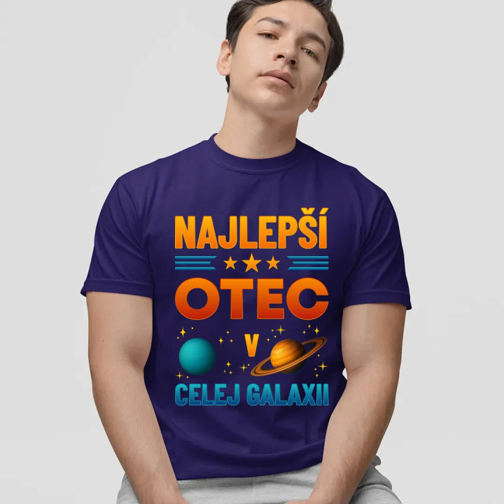 Najlepší otec v celej galaxii - pánske tričko s potlačou