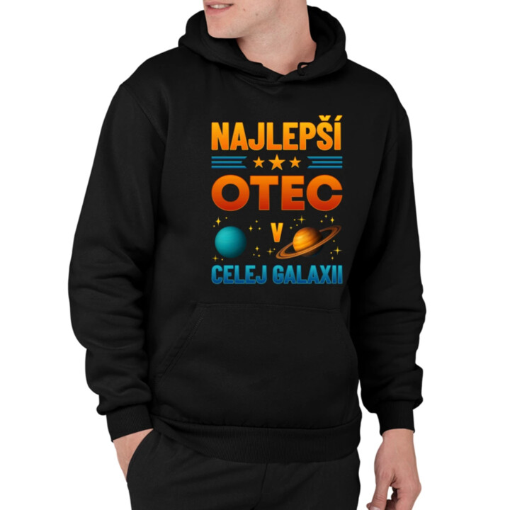 Najlepší otec v celej galaxii  - pánska mikina s potlačou