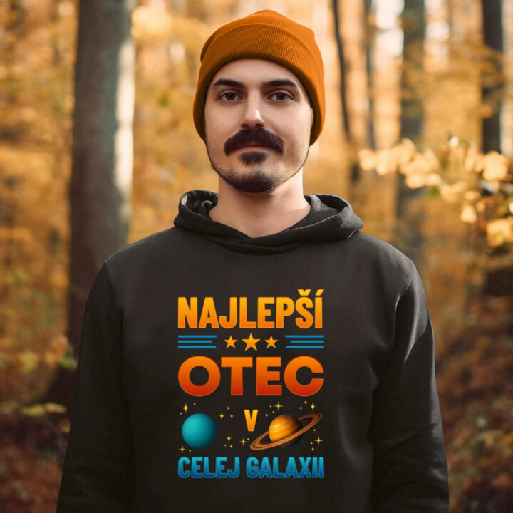 Najlepší otec v celej galaxii  - pánska mikina s potlačou