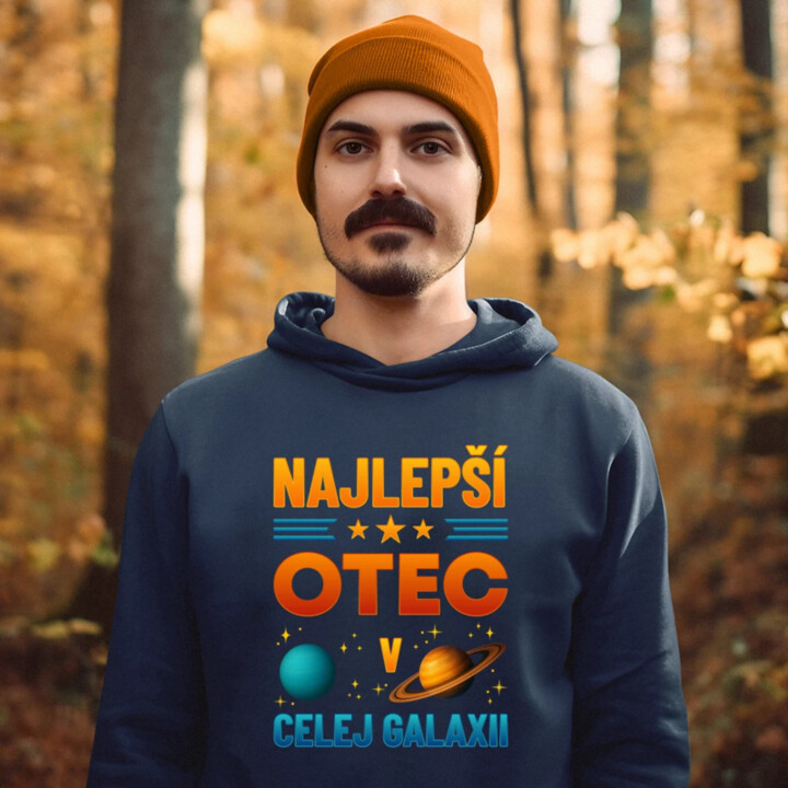 Najlepší otec v celej galaxii  - pánska mikina s potlačou