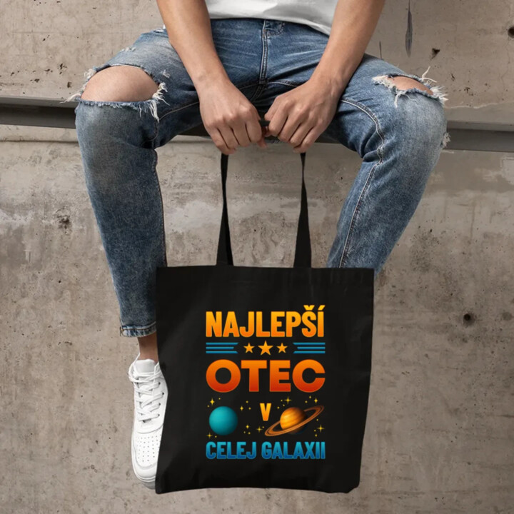Najlepší otec v celej galaxii - taška s potlačou