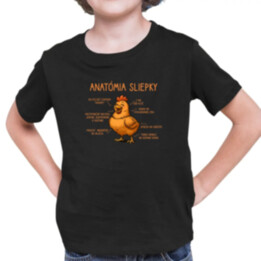 Anatómia sliepky - detské tričko s potlačou