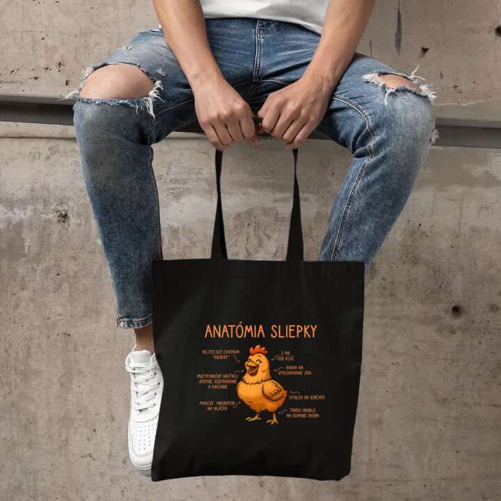 Anatómia sliepky - taška s potlačou