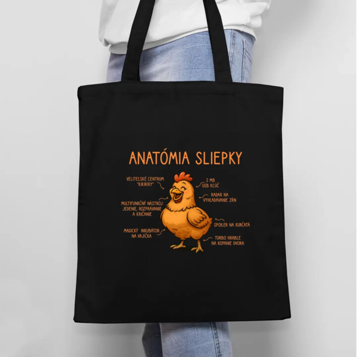 Anatómia sliepky - taška s potlačou