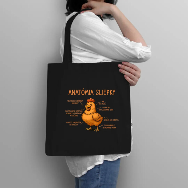 Anatómia sliepky - taška s potlačou
