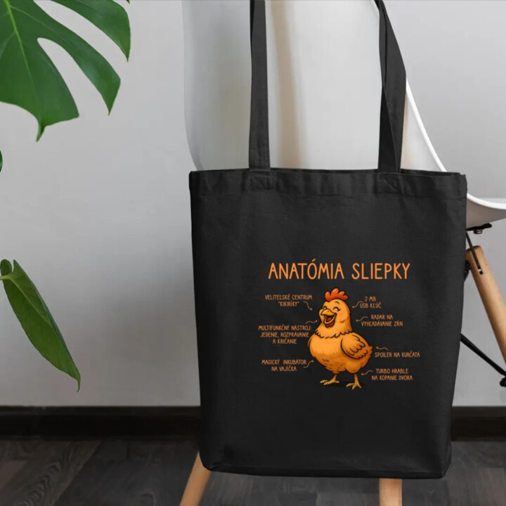 Anatómia sliepky - taška s potlačou