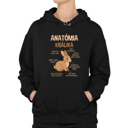 Anatómia králika  - dámska mikina s potlačou