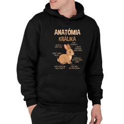 Anatómia králika  - pánska mikina s potlačou