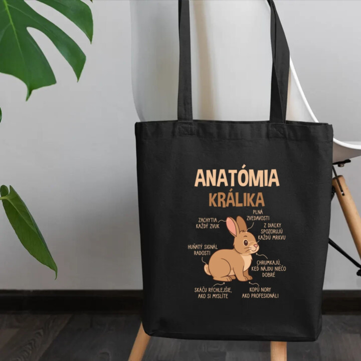 Anatómia králika - taška s potlačou