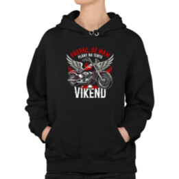 Už mám plány na tento víkend - motorka  - dámska mikina s potlačou
