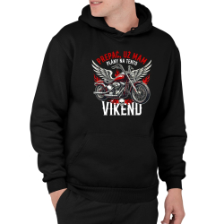 Už mám plány na tento víkend - motorka  - pánska mikina s potlačou