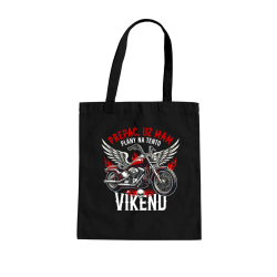 Už mám plány na tento víkend - motorka - taška s potlačou