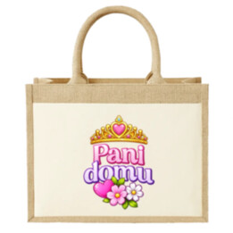 Pani domu - Jutová taška s potlačou