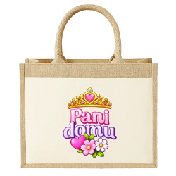 Pani domu - Jutová taška s potlačou