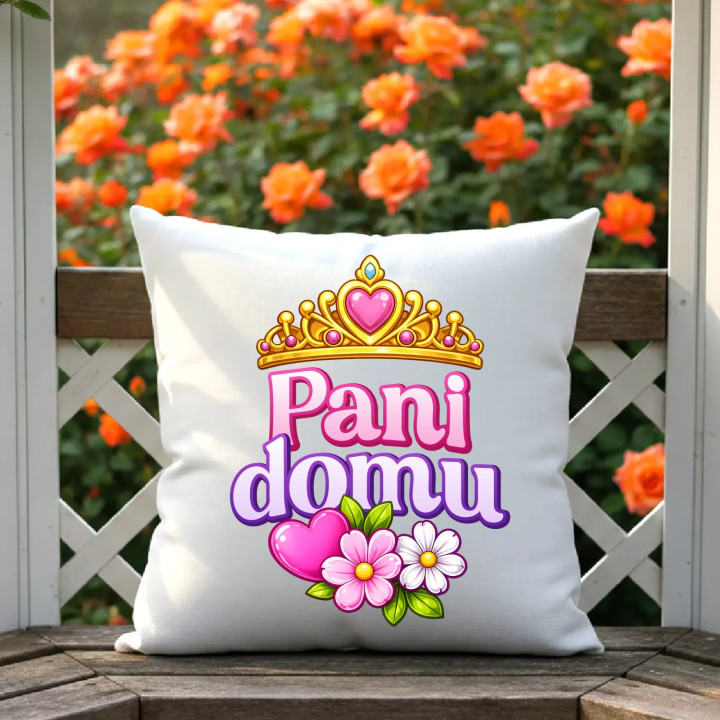 Pani domu - vankúš s potlačou