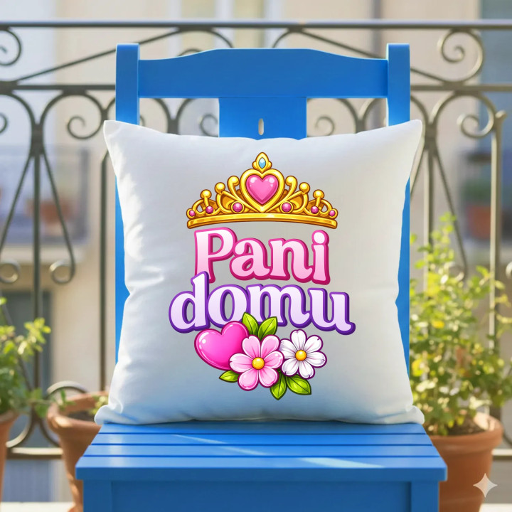 Pani domu - vankúš s potlačou