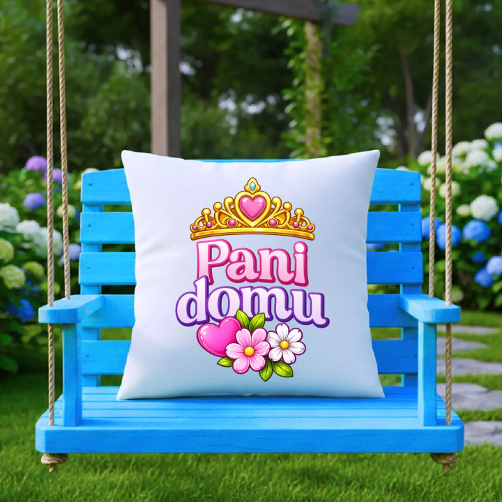 Pani domu - vankúš s potlačou