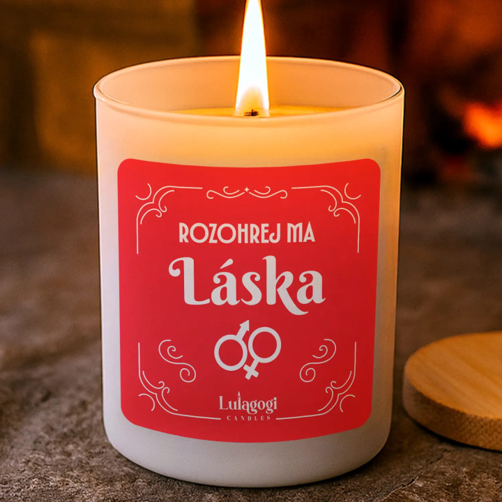 Rozohrej ma, láska - vonná sviečka ako darček
