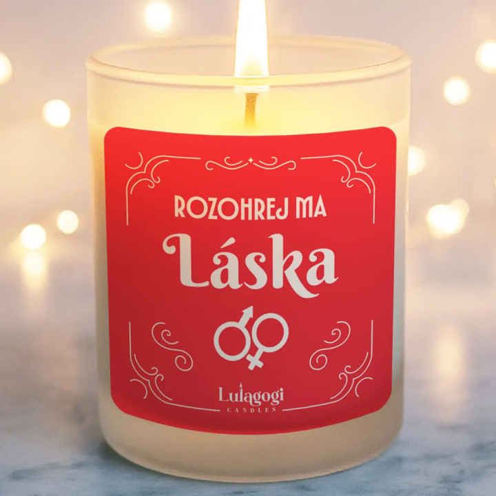 Rozohrej ma, láska - vonná sviečka ako darček
