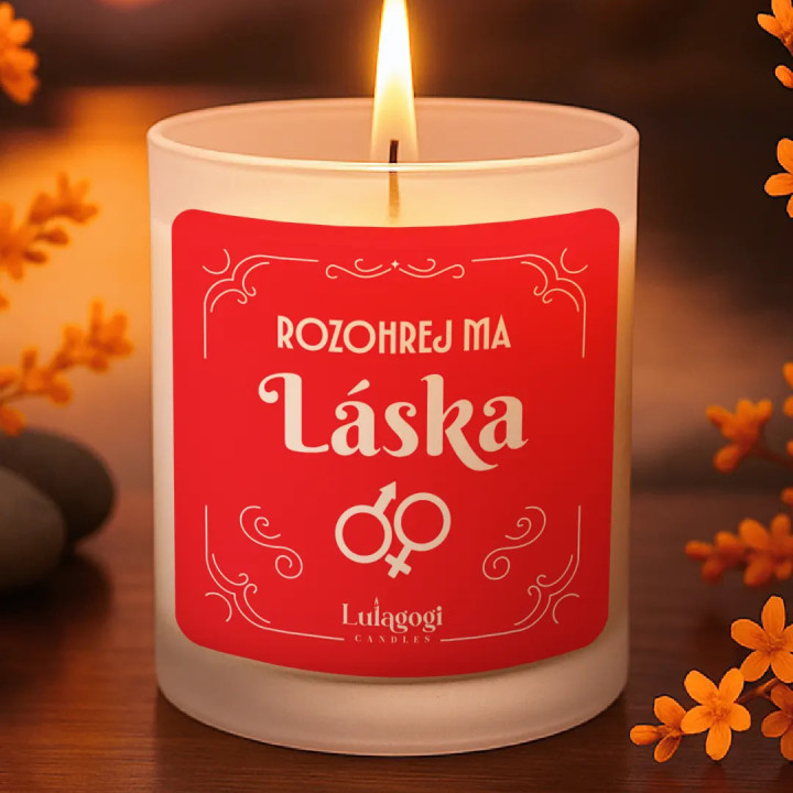 Rozohrej ma, láska - vonná sviečka ako darček