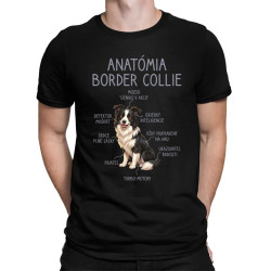 Anatómia border collie - pánske tričko s potlačou