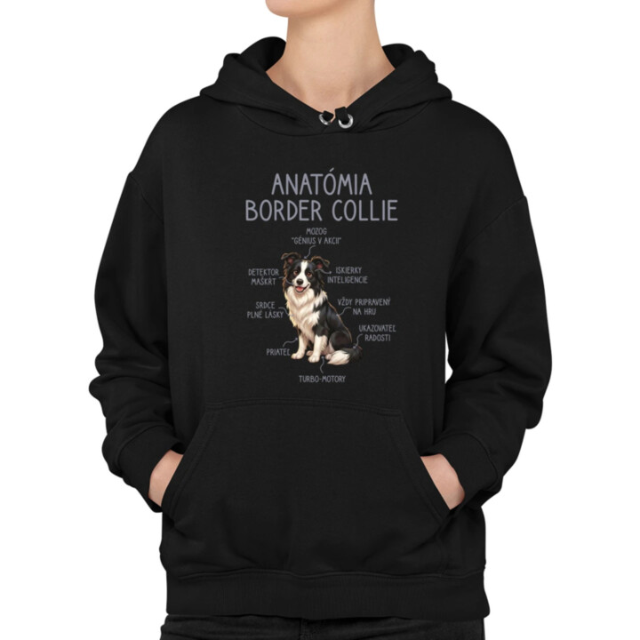 Anatómia border collie  - dámska mikina s potlačou