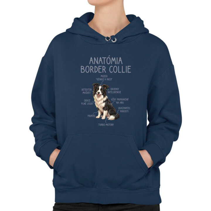 Anatómia border collie  - dámska mikina s potlačou