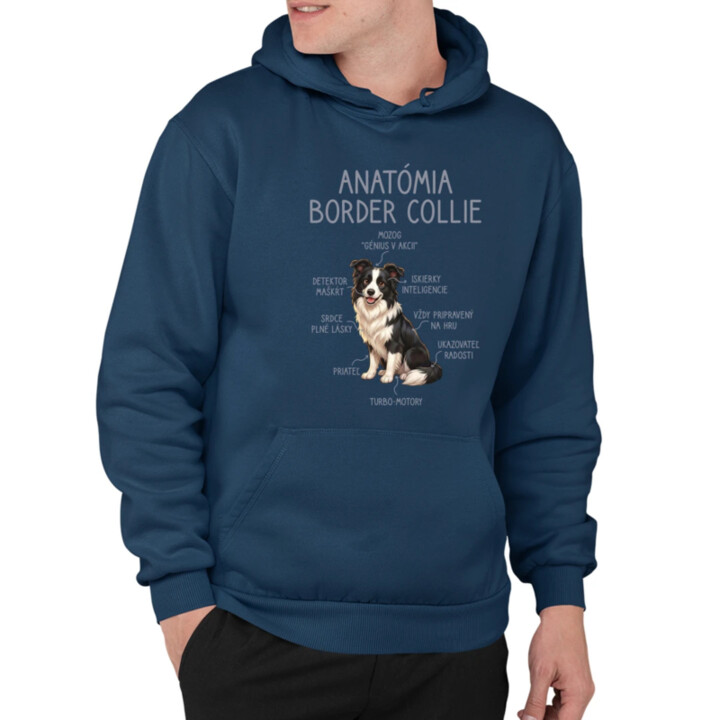 Anatómia border collie  - pánska mikina s potlačou