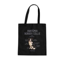 Anatómia border collie - taška s potlačou