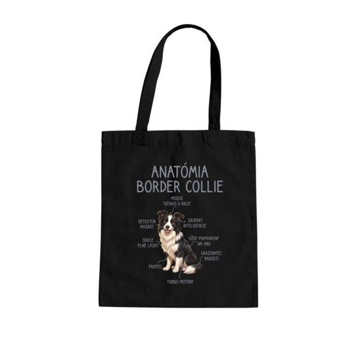 Anatómia border collie - taška s potlačou