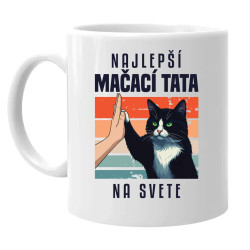 Najlepší mačací tata na svete - keramický hrnček s potlačou