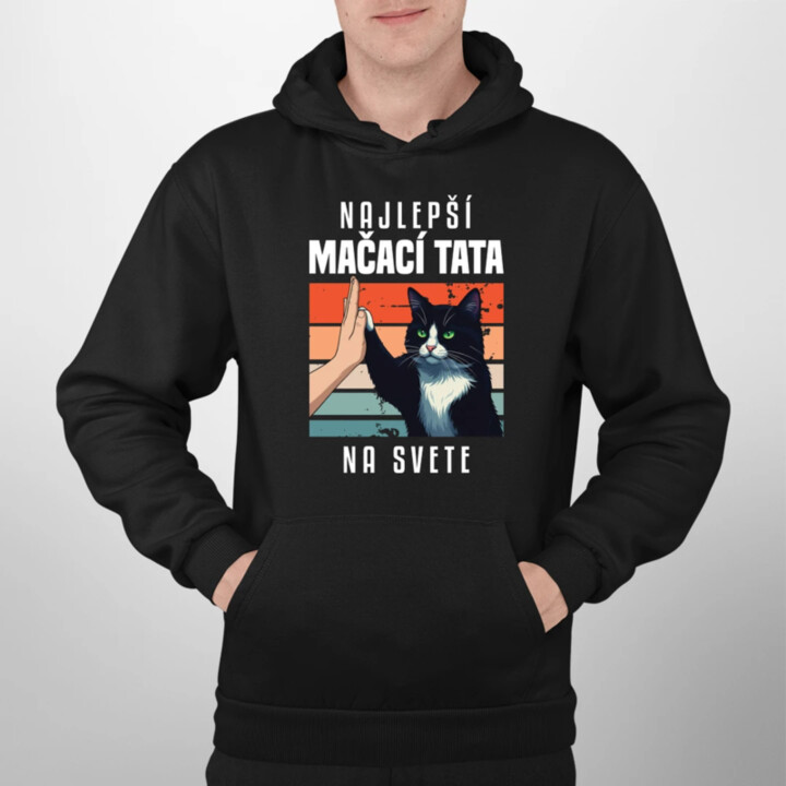 Najlepší mačací tata na svete  - pánska mikina s potlačou