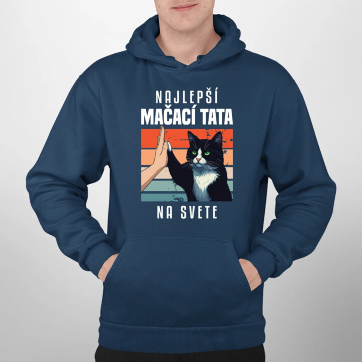 Najlepší mačací tata na svete  - pánska mikina s potlačou