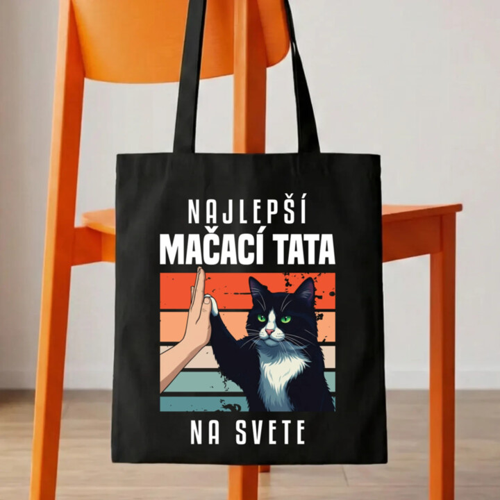 Najlepší mačací tata na svete - taška s potlačou