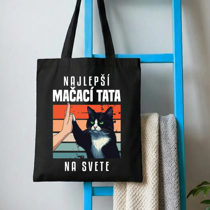 Najlepší mačací tata na svete - taška s potlačou