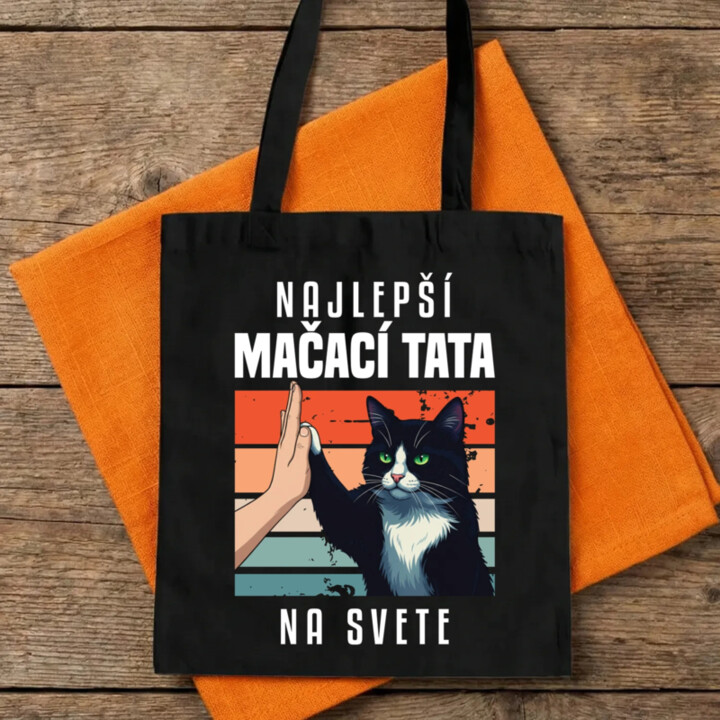 Najlepší mačací tata na svete - taška s potlačou
