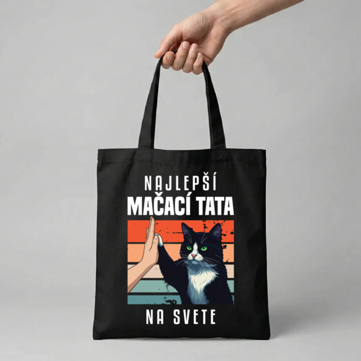 Najlepší mačací tata na svete - taška s potlačou