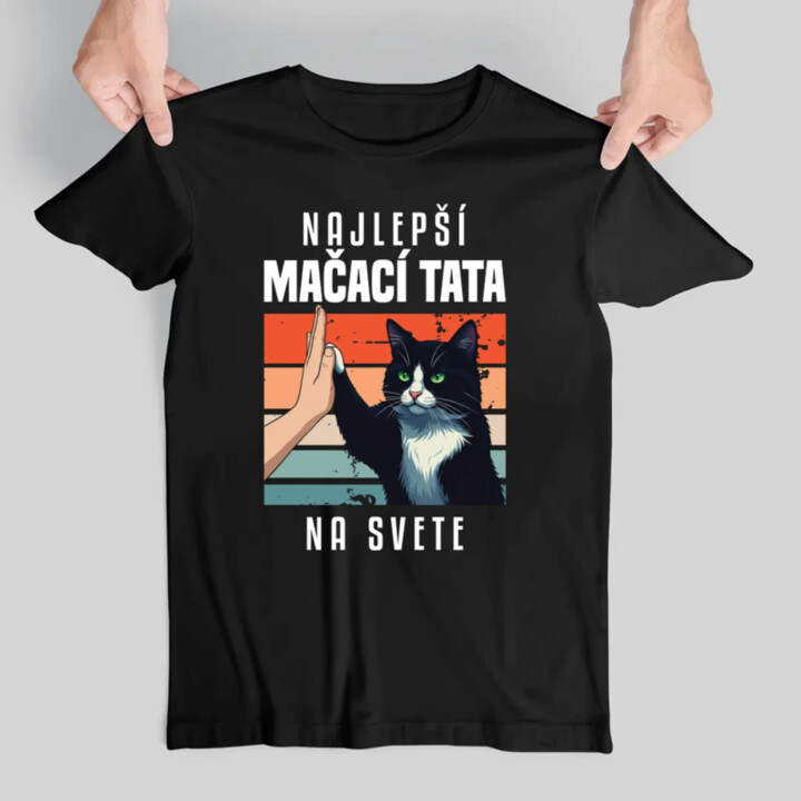 Najlepší mačací tata na svete - pánske tričko s potlačou
