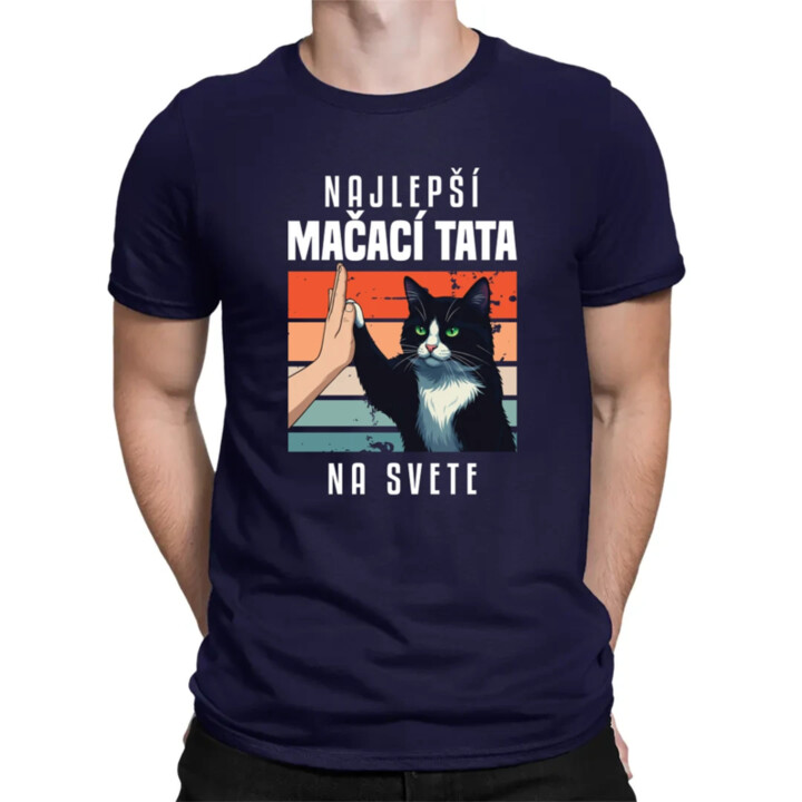 Najlepší mačací tata na svete - pánske tričko s potlačou