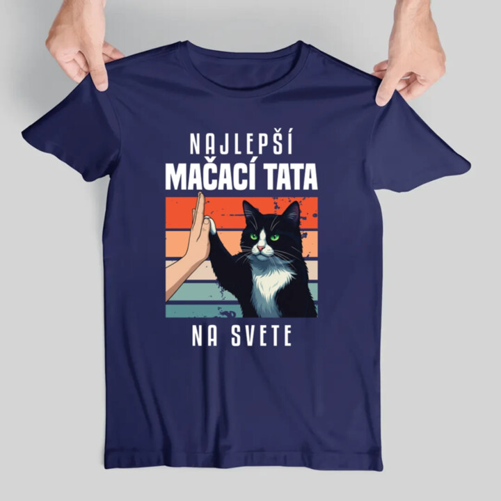 Najlepší mačací tata na svete - pánske tričko s potlačou