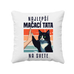 Najlepší mačací tata na svete - vankúš s potlačou