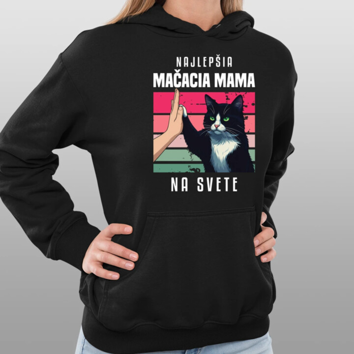 Najlepšia mačacia mama na svete  - dámska mikina s potlačou