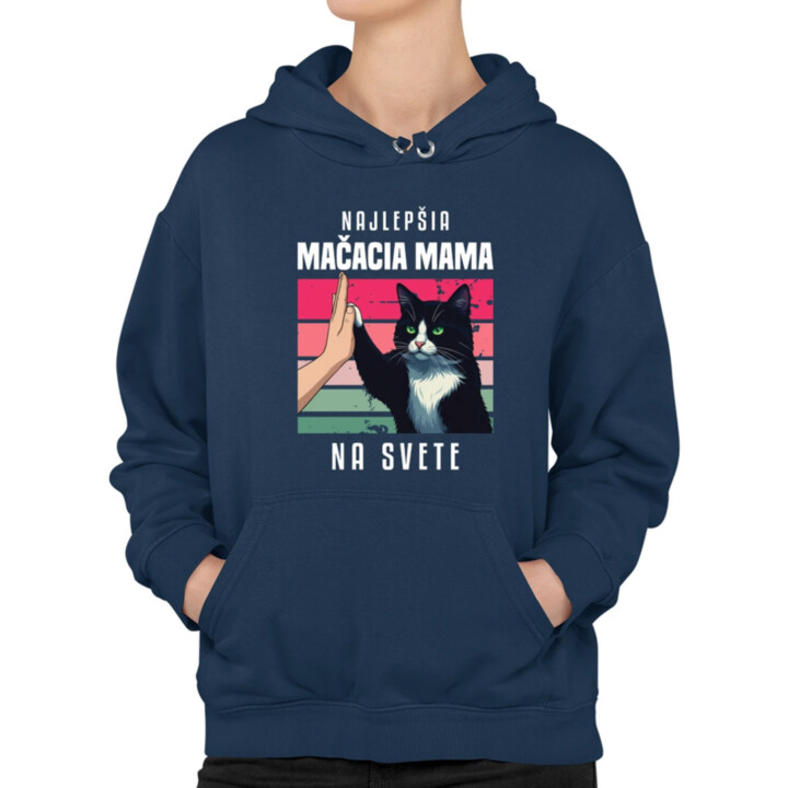 Najlepšia mačacia mama na svete  - dámska mikina s potlačou